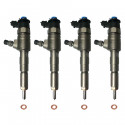 4 x Injektor Bosch 0445110252 Citroen 9656588980 Peugeot 206 207 Bipper 1.4 HDi