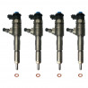 4 x Injektor Einspritzdüse Bosch 0445110252 Citroen 9656588980 Peugeot 206 207 Bipper 1.4 HDi