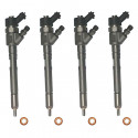 4 x Injektor Einspritzdüse Bosch 0445110259 Citroen C3 C4 C5 1.6 HDi Ford Focus II 1.6 TDCi