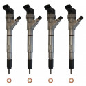 4 x Einspritzdüse Injektor Bosch 0445110092 für KIA Sorento Hyundai H-1 2.5 CRDi 0986435154