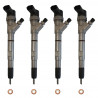 4 x Einspritzdüse Injektor Bosch 0445110092 für KIA Sorento Hyundai H-1 2.5 CRDi 0986435154 