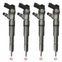 4 x Injektor Einspritzdüse Bosch 0445110048 für BMW E39 525 d 525 d Touring 120 kW